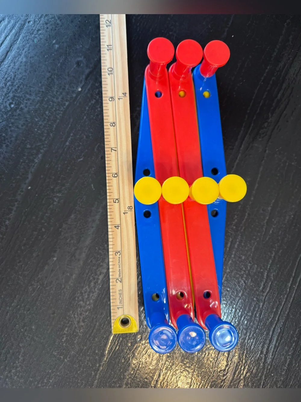 vintage expandable peg coat rack primary colors
